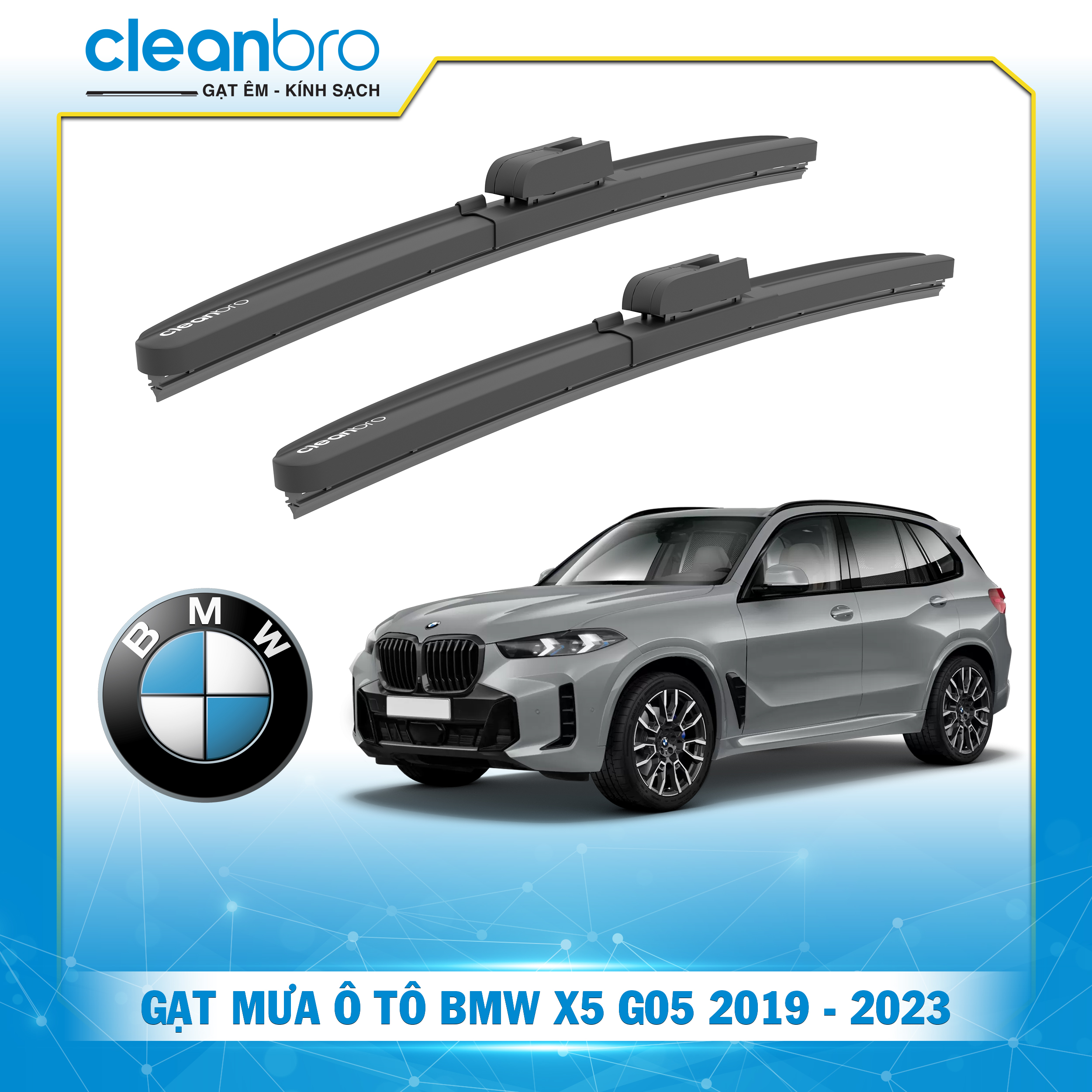 Gạt mưa ô tô hiệu ứng lá sen BMW X5 G05 [2019-2023+]